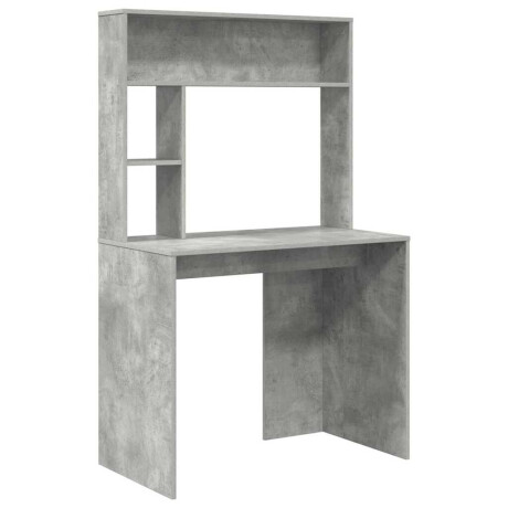 vidaXL Bureau met plank Betongrijs 91 x 50 x 149 cm Bewerkt hout afbeelding2 - 1