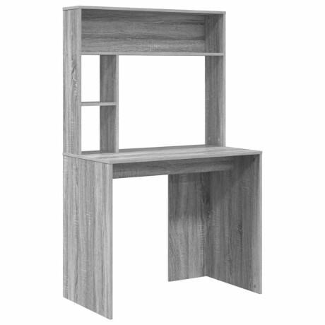 vidaXL Bureau met plank Grijs sonoma 91 x 50 x 149 cm Bewerkt hout afbeelding2 - 1