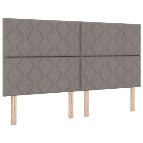 vidaXL Stoffen Hoofdbord Geometrisch met hoofdeinde Taupe 180 cm Stof afbeelding2 - 1