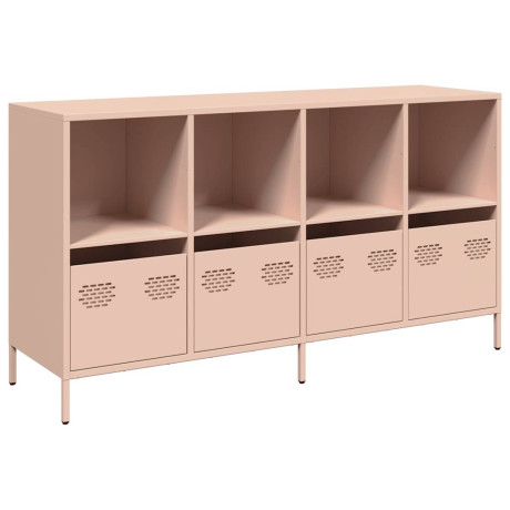 vidaXL Dressoir 135x39x73,5 cm koudgewalst staal roze afbeelding2 - 1