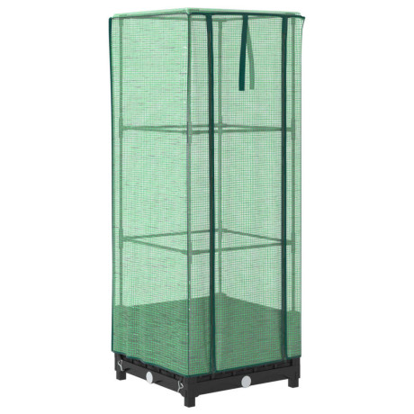 vidaXL Plantenbak verhoogd met kashoes 40x40x123 cm rattanlook afbeelding2 - 1