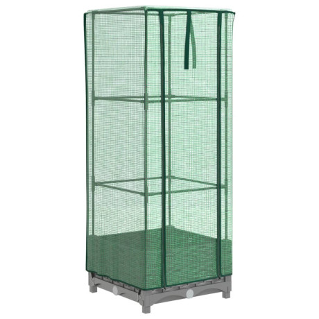 vidaXL Plantenbak verhoogd met kashoes 40x40x123 cm rattanlook afbeelding2 - 1