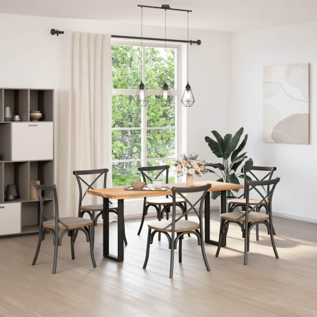 vidaXL Console tafelpoten 2 st U-vormig 28x(72-73) cm staal zwart afbeelding2 - 1