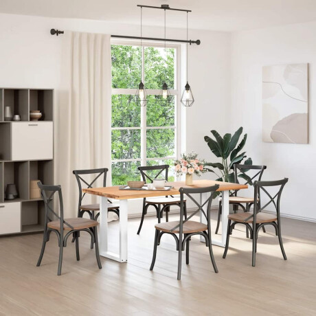 vidaXL Eettafelpoten 2 st U-vormig 50x(72-73) cm staal wit afbeelding2 - 1
