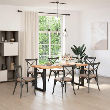 vidaXL Salontafelpoten 2 st U-vormig 60x(72-73) cm staal zwart afbeelding2 - 1