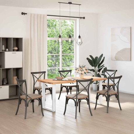 vidaXL Eettafelpoten 2 st U-vormig 70x(72-73) cm staal wit afbeelding2 - 1