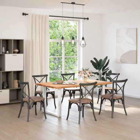 vidaXL Salontafelpoten 2 st U-vormig 80x(72-73) cm staal wit afbeelding2 - 1