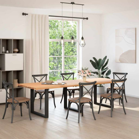 vidaXL Salontafelpoten 3 st U-vormig 80x(72-73) cm staal zwart afbeelding2 - 1