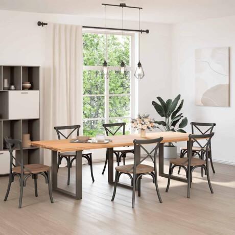 vidaXL Salontafelpoten 3 st U-vormig 80x(72-73) cm staal naturel afbeelding2 - 1