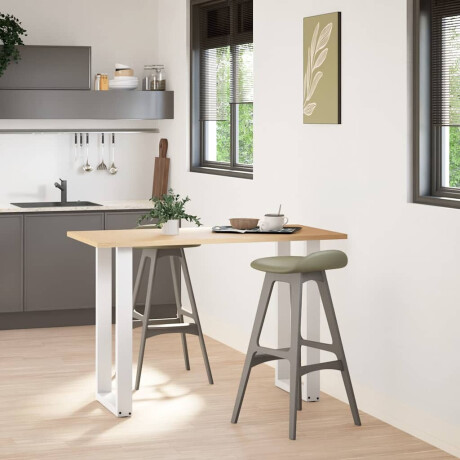 vidaXL Bartafelpoten 2 st U-vormig 40x(90-91) cm staal wit afbeelding2 - 1