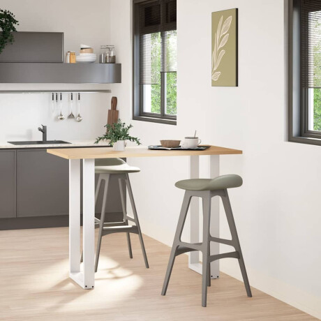 vidaXL Bartafelpoten 2 st U-vormig 40x(100-101) cm staal wit afbeelding2 - 1