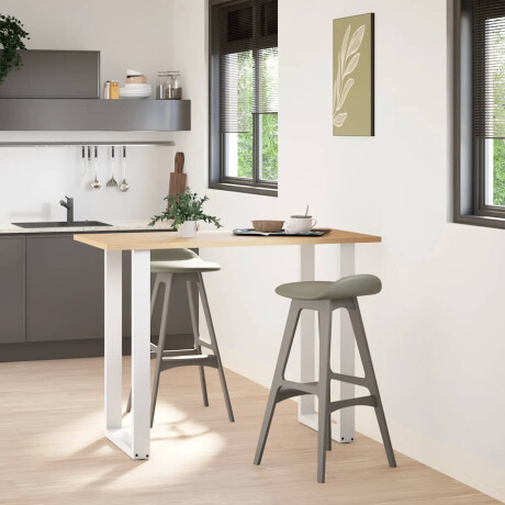 vidaXL Bartafelpoten 2 st U-vormig 60x(100-101) cm staal wit afbeelding2 - 1