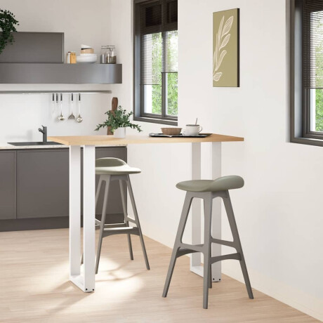 vidaXL Bartafelpoten 2 st U-vormig 40x(110-111) cm staal wit afbeelding2 - 1