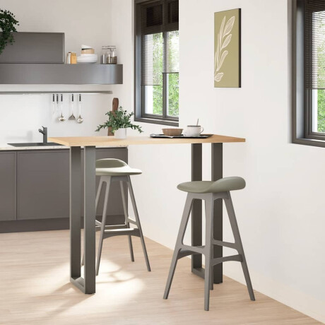 vidaXL Salontafelpoten 2 st U-vormig 50x(110-111) cm staal antraciet afbeelding2 - 1