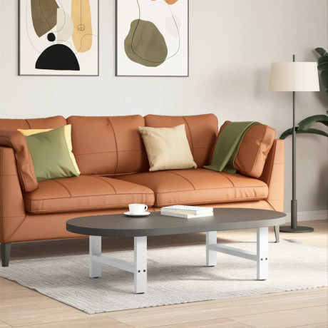 vidaXL Salontafelpoten 2 st 70x(30-31) cm staal wit afbeelding2 - 1