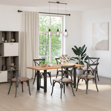 vidaXL Salontafelpoten 2 st 50x(72-73) cm staal zwart afbeelding2 - 1