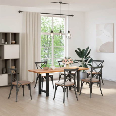 vidaXL Salontafelpoten 2 st 60x(72-73) cm staal zwart afbeelding2 - 1