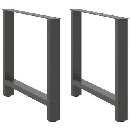 vidaXL Salontafelpoten 2 st 70x(72-73) cm staal antraciet afbeelding2 - 1