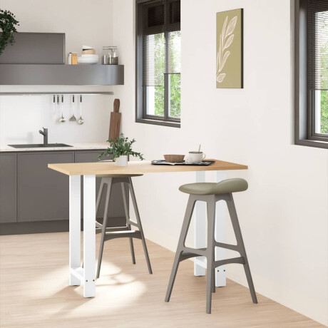 vidaXL Bartafelpoten 2 st 50x(90-91) cm staal wit afbeelding2 - 1