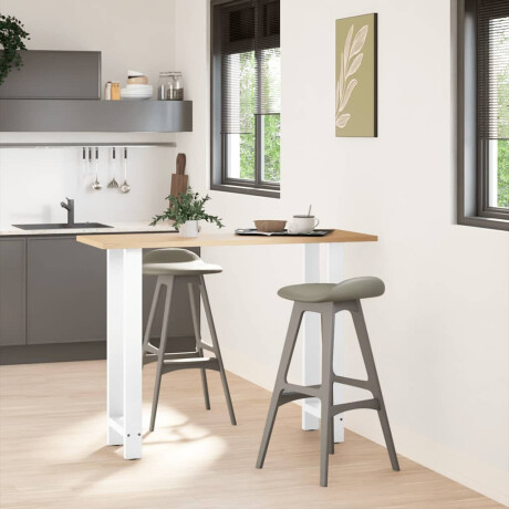 vidaXL Bartafelpoten 2 st 40x(100-101) cm staal wit afbeelding2 - 1