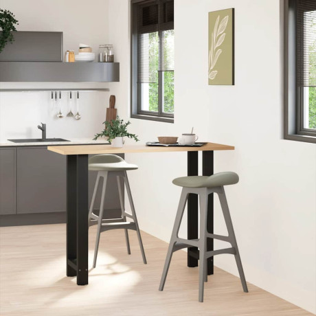 vidaXL Bartafelpoten 2 st 50x(100-101) cm staal zwart afbeelding2 - 1