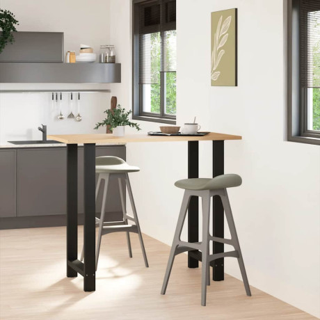 vidaXL Bartafelpoten 2 st 60x(110-111) cm staal zwart afbeelding2 - 1