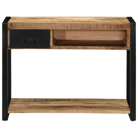 vidaXL Wandtafel 100x35x75 cm massief ruw mangohout afbeelding2 - 1