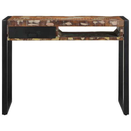 vidaXL Bureau 100x50x75 cm massief gerecycled hout meerkleurig afbeelding2 - 1