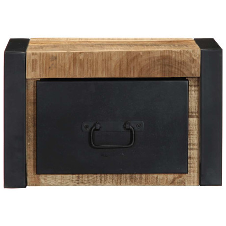 vidaXL Nachtkastjes 2 st 40x35x25 cm massief ruw mangohout afbeelding2 - 1