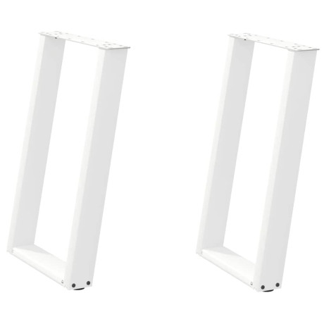 vidaXL Eettafelpoten 2 st U-vormig 50x(72-73) cm staal wit afbeelding2 - 1