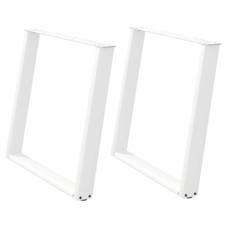 vidaXL Eettafelpoten 2 st U-vormig 100x(72-73) cm staal wit afbeelding2 - 1