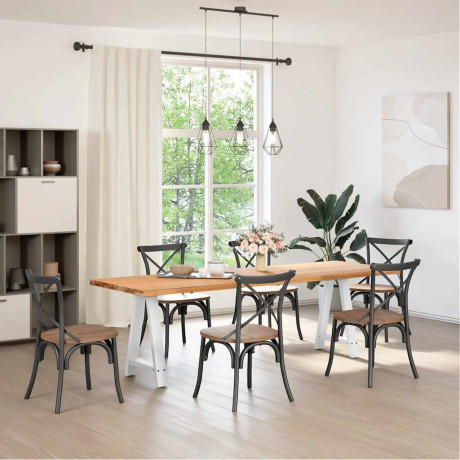 vidaXL Salontafelpoten 2 st A-vormig 50x(72-73) cm staal wit afbeelding2 - 1