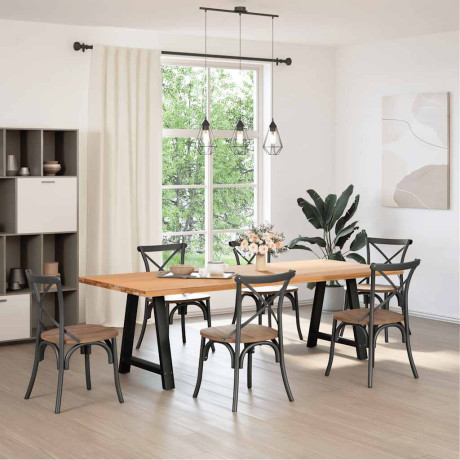 vidaXL Salontafelpoten 2 st A-vormig 80x(72-73) cm staal zwart afbeelding2 - 1