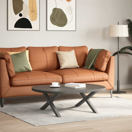 vidaXL Salontafelpoten 2 st X-vormig 70x(30-31) cm staal antraciet afbeelding2 - 1