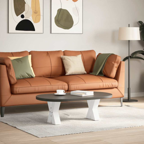 vidaXL Salontafelpoten 2 st X-vormig 40x(30-31) cm staal wit afbeelding2 - 1
