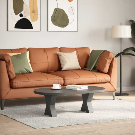 vidaXL Salontafelpoten 2 st X-vormig 40x(30-31) cm staal antraciet afbeelding2 - 1