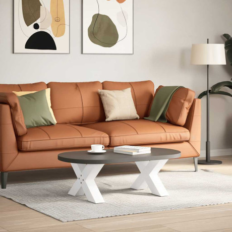vidaXL Salontafelpoten 2 st X-vormig 60x(30-31) cm staal wit afbeelding2 - 1