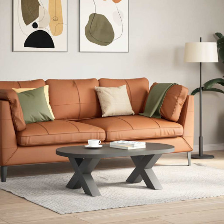 vidaXL Salontafelpoten 2 st X-vormig 60x(30-31) cm staal antraciet afbeelding2 - 1