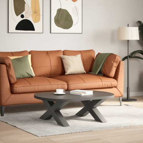 vidaXL Salontafelpoten 2 st X-vormig 70x(30-31) cm staal antraciet afbeelding2 - 1
