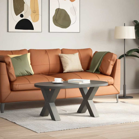 vidaXL Salontafelpoten 2 st X-vormig 50x(42-43) cm staal antraciet afbeelding2 - 1