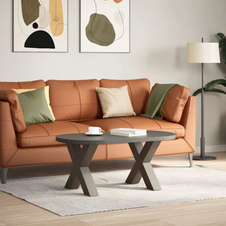 vidaXL Salontafelpoten 2 st X-vormig 60x(42-43) cm staal naturel afbeelding2 - 1