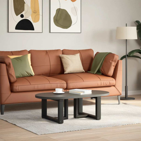 vidaXL Salontafelpoten 2 st T-vormig 40x25x(30-31) cm staal zwart afbeelding2 - 1