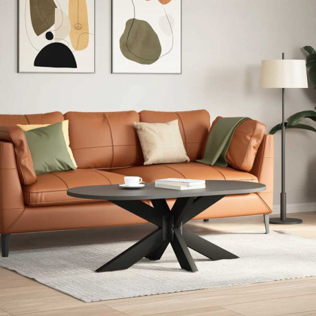 vidaXL Salontafelpoot spider vorm 98x58x(42-43) cm staal zwart afbeelding2 - 1
