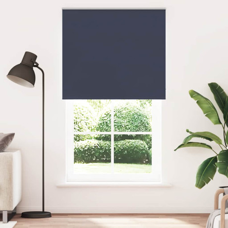 vidaXL Rolgordijn verduisterend 125x210 cm stofbreedte 121,6 cm blauw afbeelding2 - 1