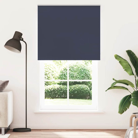 vidaXL Rolgordijn verduisterend 125x230 cm stofbreedte 121,6 cm blauw afbeelding2 - 1