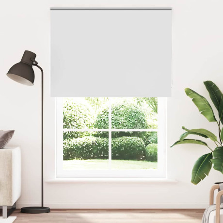 vidaXL Rolgordijn verduisterend 155x210 cm stofbreedte 151,6 cm wit afbeelding2 - 1