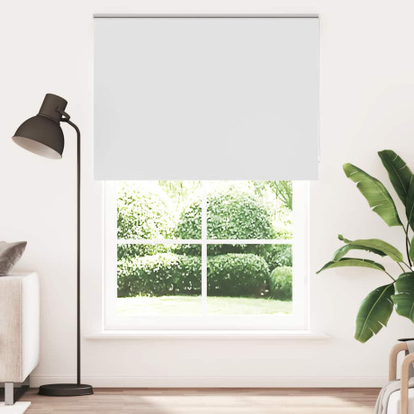 vidaXL Rolgordijn verduisterend 160x210 cm stofbreedte 156,6 cm wit afbeelding2 - 1