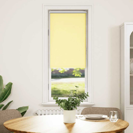 vidaXL Rolgordijn verduisterend 50x130 cm stofbreedte 45,7cm geel afbeelding2 - 1