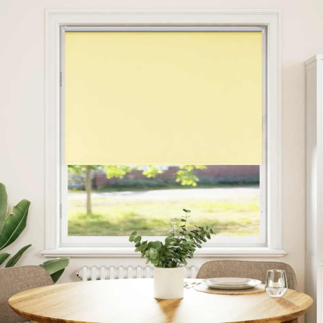 vidaXL Rolgordijn verduisterend 90x130 cm stofbreedte 85,7cm geel afbeelding2 - 1