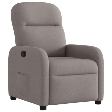 vidaXL Fauteuil verstelbaar stof taupe afbeelding2 - 1